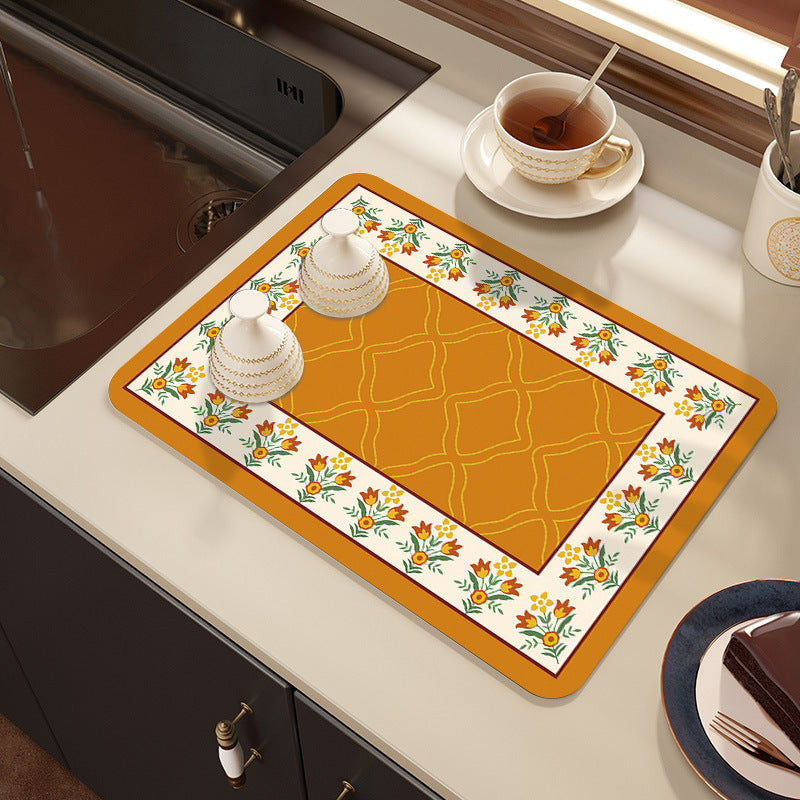 Decorative Kitchen Counter Mat Bowlift