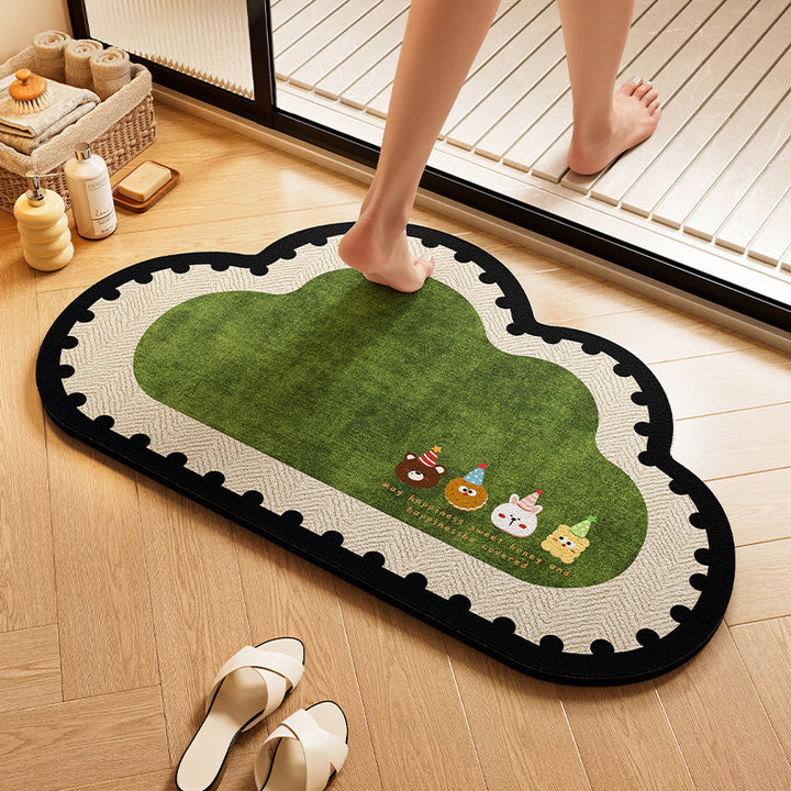 Playful Dog-Themed Bath Rug Bowlift