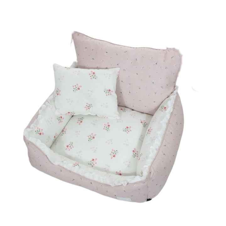 Floral Patterned Dog Bed