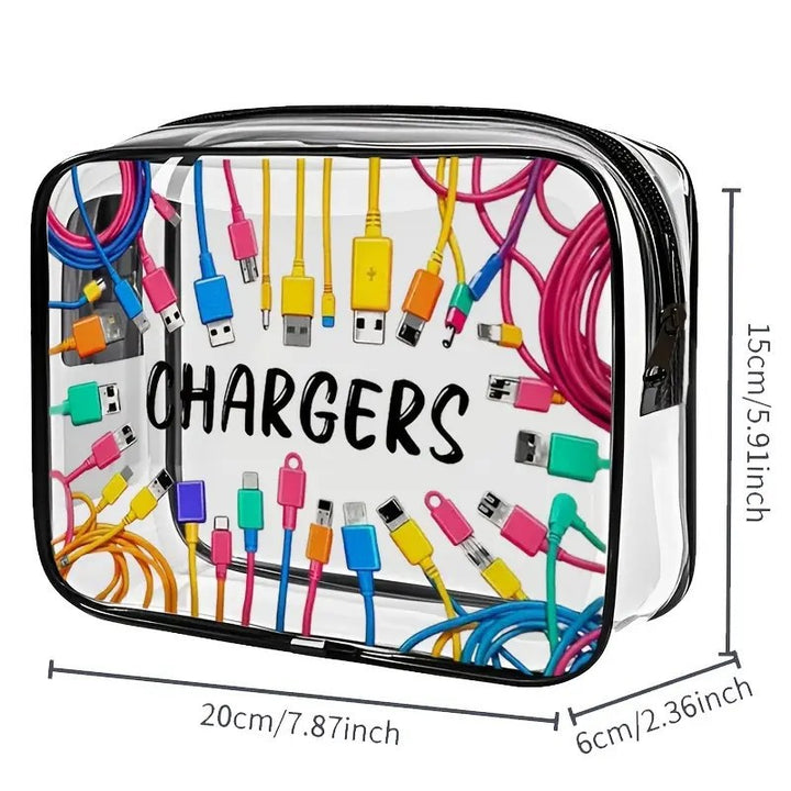 Transparent travel medicine organizer pouch with zippered compartments Bowlift