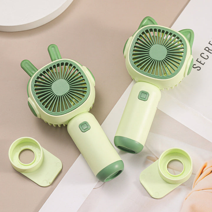 Women Portable Handheld Fan with Fun Cat Design Bowlift