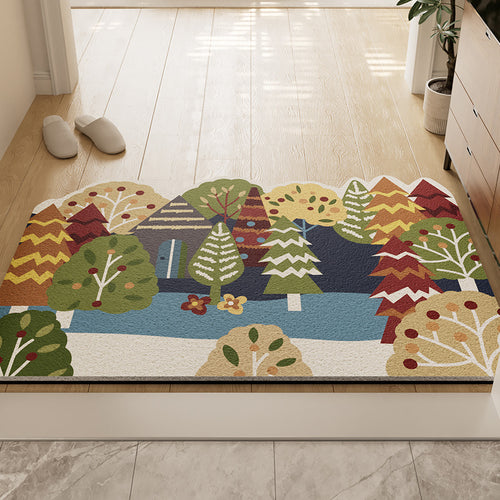 Forest-Themed Non-Slip Bath Mat Bowlift