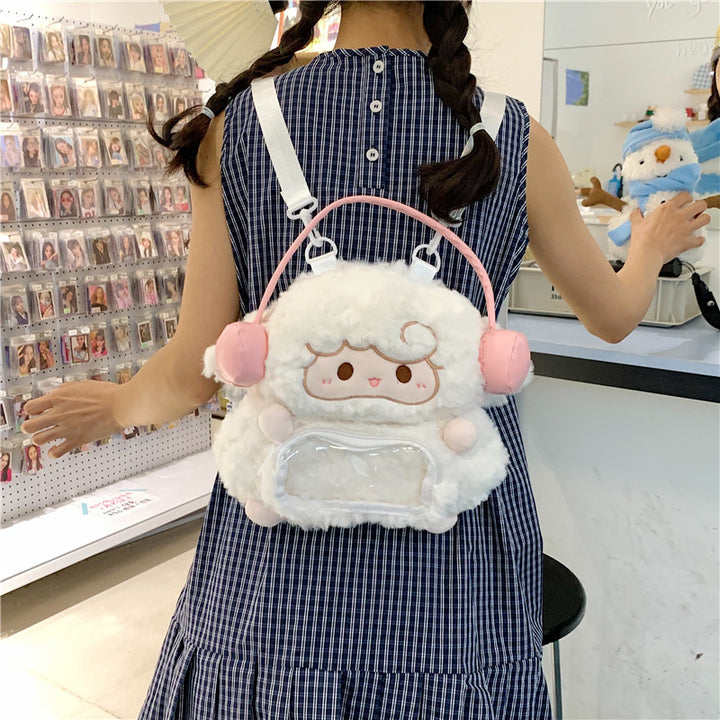Cute Plush Animal-Themed Backpack Bowlift