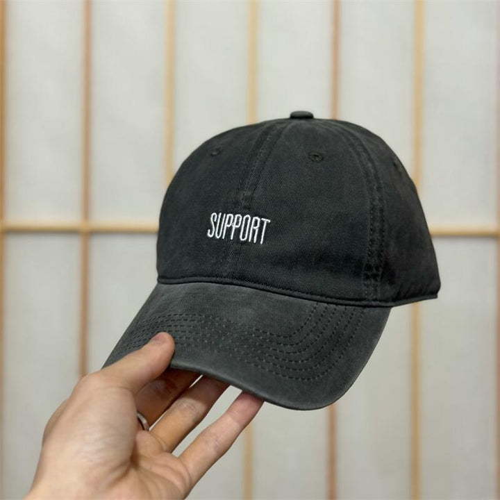 Men's Supportive Embroidered Cotton Baseball Cap Bowlift