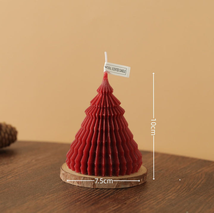 Ribbed Stacked Sphere Decorative Scented Pillar Candle With Long Cotton Wick