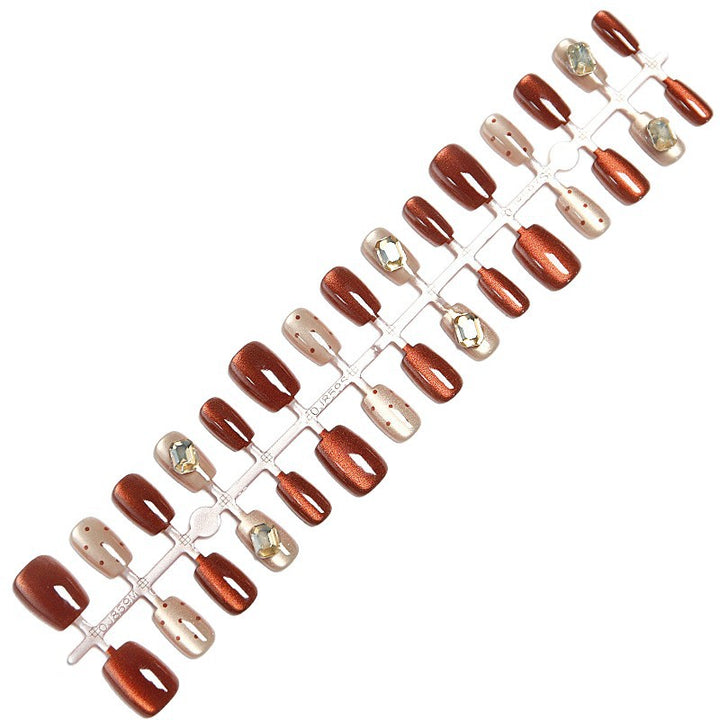 Acrylic nail set with elegant ombre designs and sparkling accents Bowlift