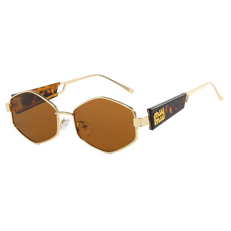 Women's geometric sunglasses with fashionable design and UV protection Bowlift