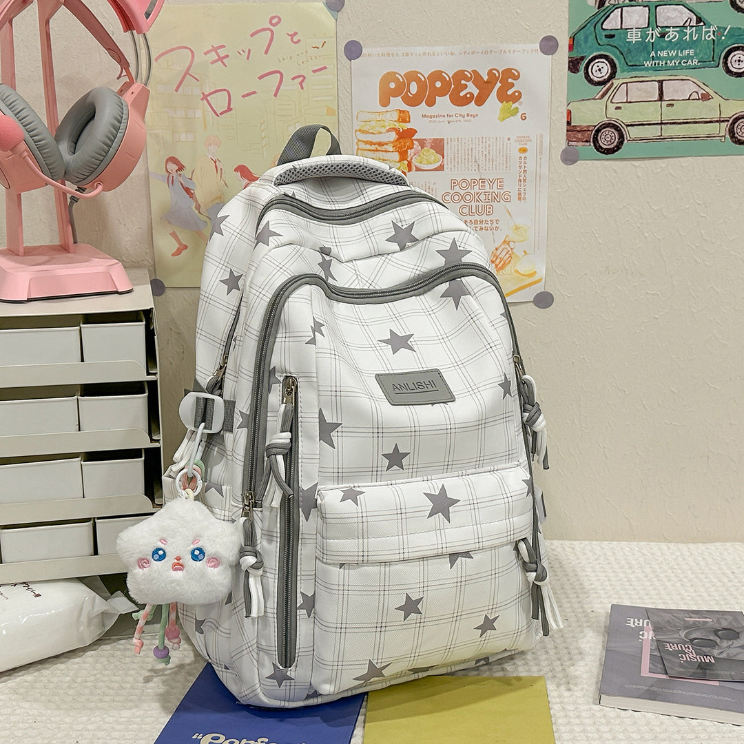 Versatile Star-Patterned Backpack Bowlift