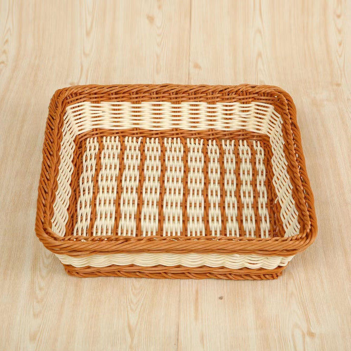 Rectangular Woven Storage Basket with Durable Construction