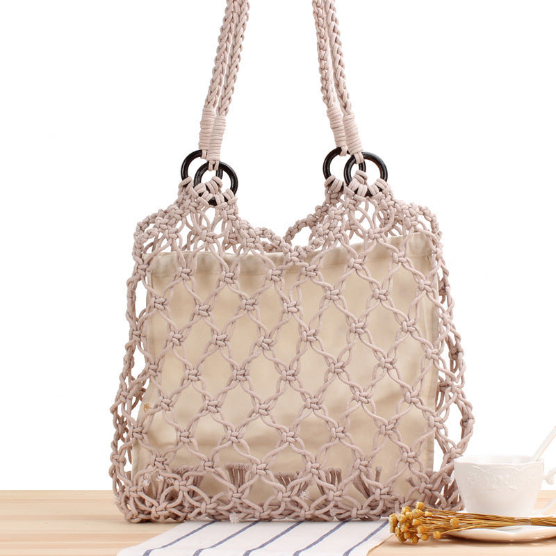 Fashionable Macrame Tote Bag Bowlift