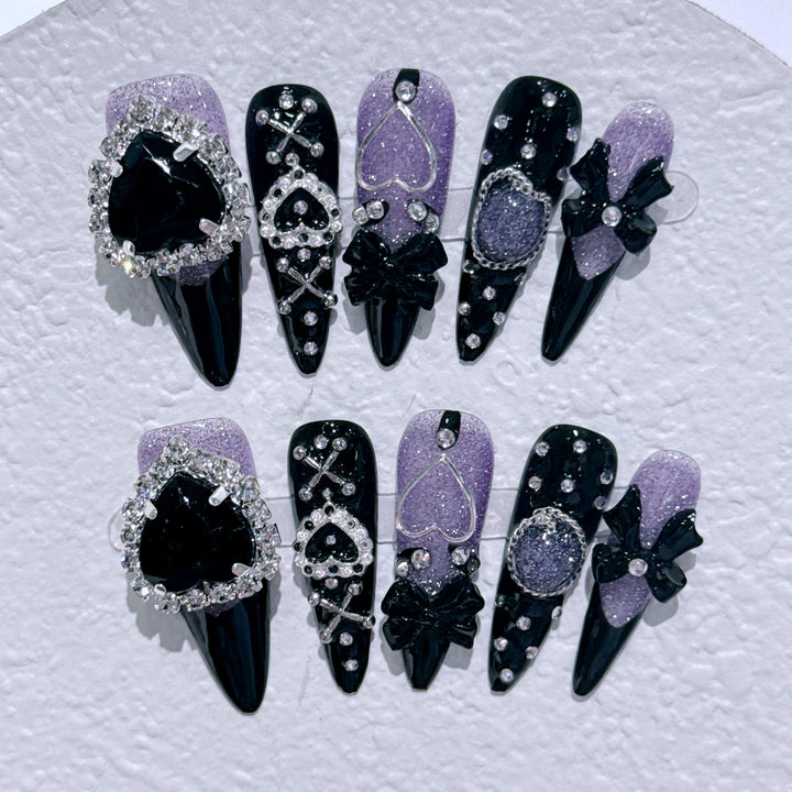 Decorative Gothic Press-On Nail Art Set
