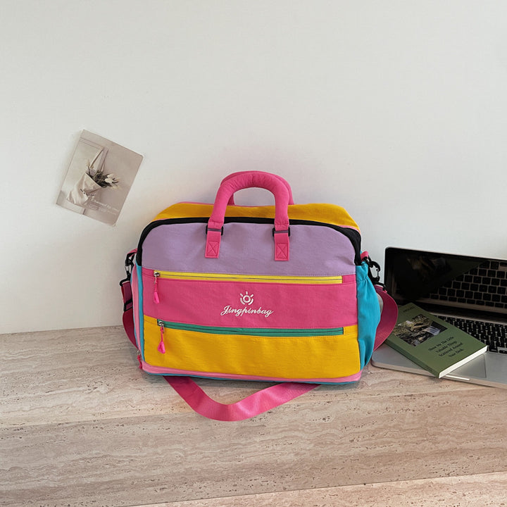 Colorful Multi-Compartment Travel Duffel