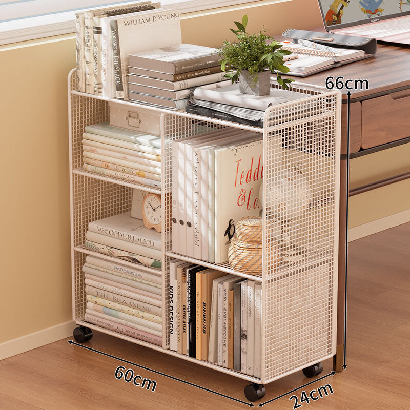 Modern Wire Mesh Bookshelf Organizer Bowlift