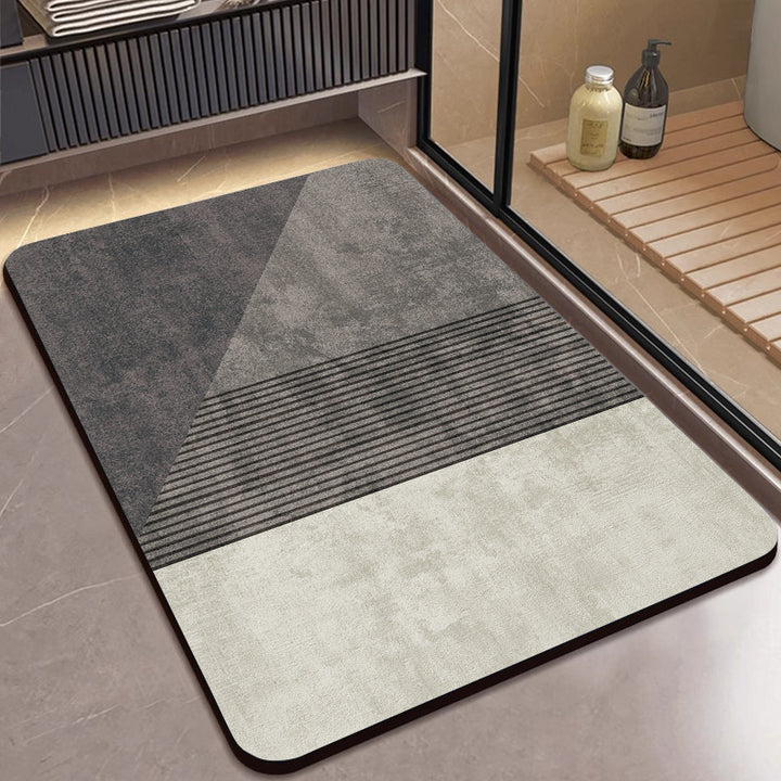 Geometric Pattern Soft Memory Foam Bath Mat Bowlift