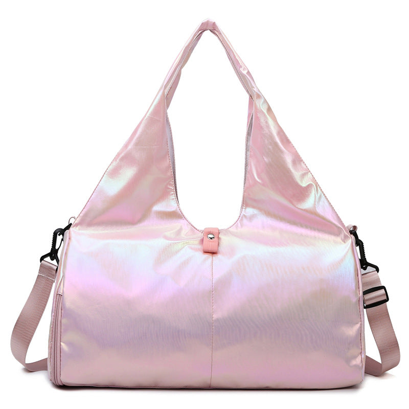 Iridescent Multi-Pocket Travel Tote Bag Bowlift