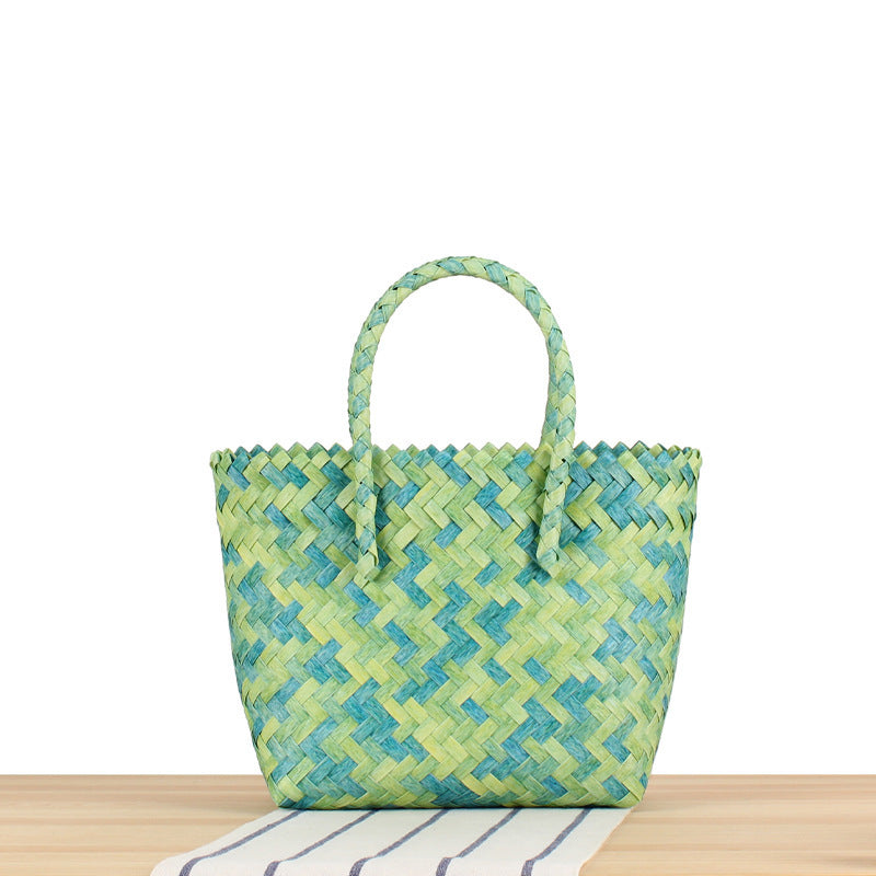 Braided Tote Bag with Modern Patterns Bowlift