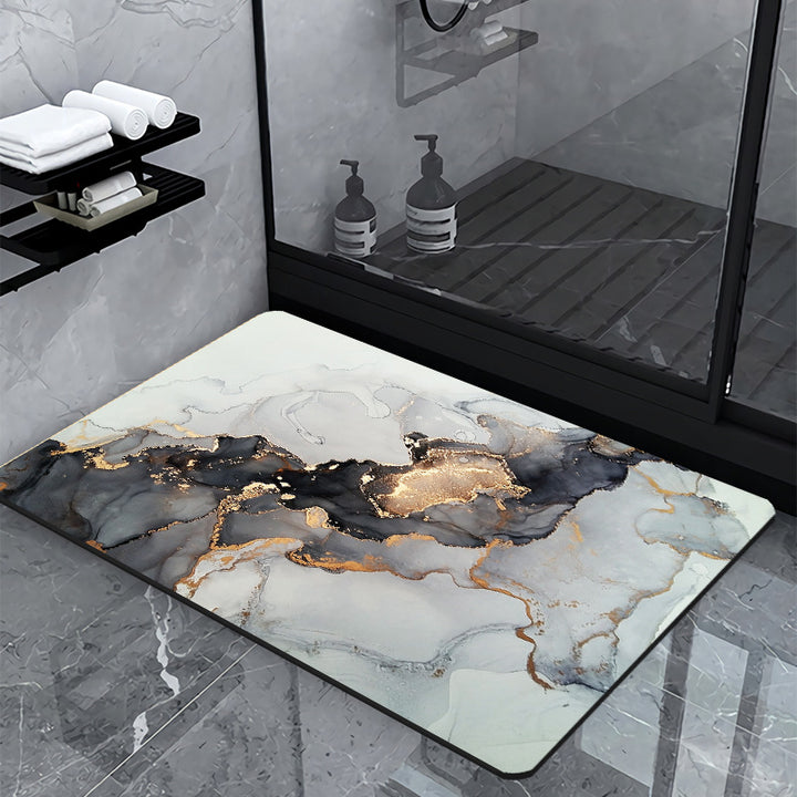 Luxury Marble-Effect Bath Mat Bowlift