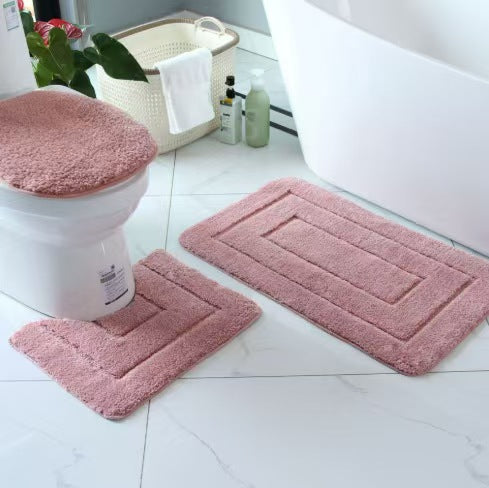 Plush Bath Mat Set Bowlift
