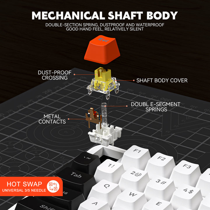 Compact RGB Mechanical Keyboard with Programmable Backlighting Bowlift