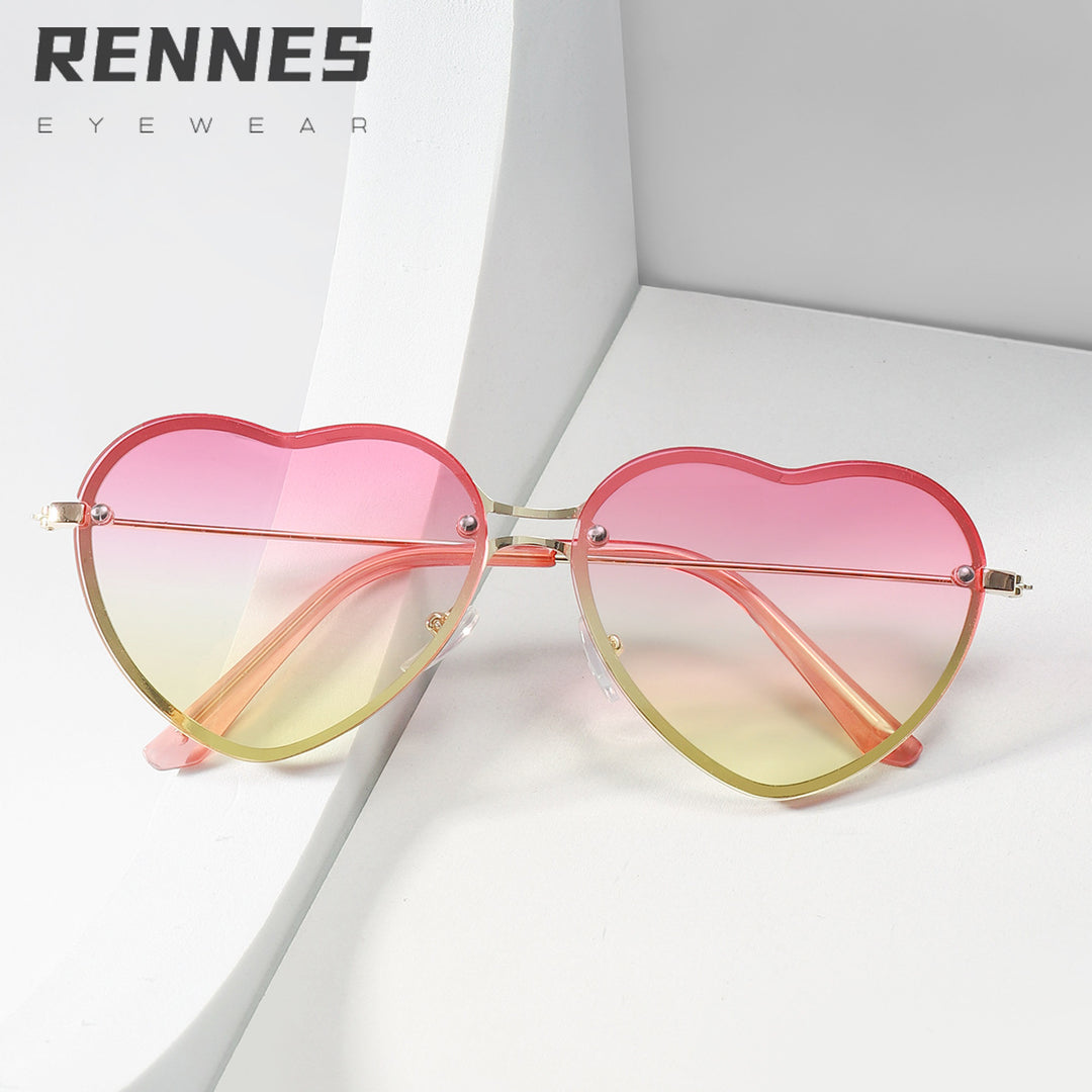 Women Heart-Shaped Sunglasses with Stylish Lenses Bowlift