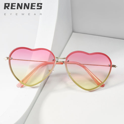Women Heart-Shaped Sunglasses with Stylish Lenses Bowlift