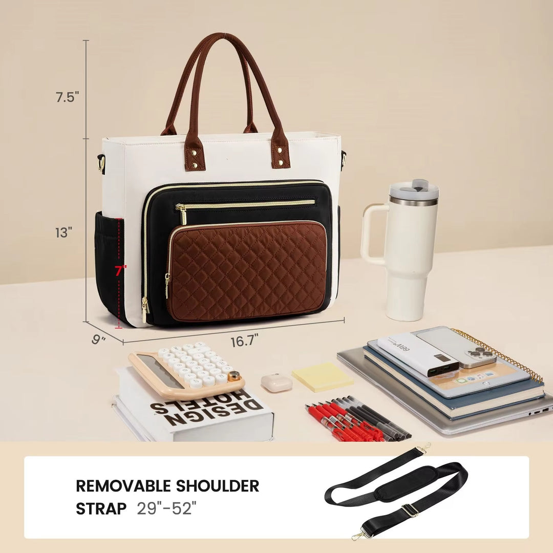 Practical Handbag with Structured Organizer Bowlift