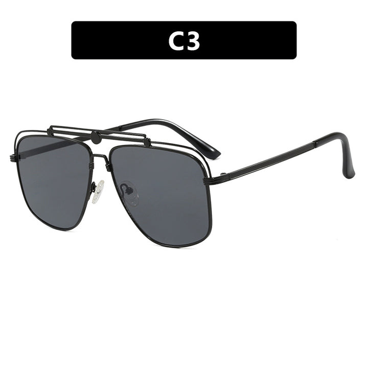 Women's elegant square sunglasses with gold accents Bowlift