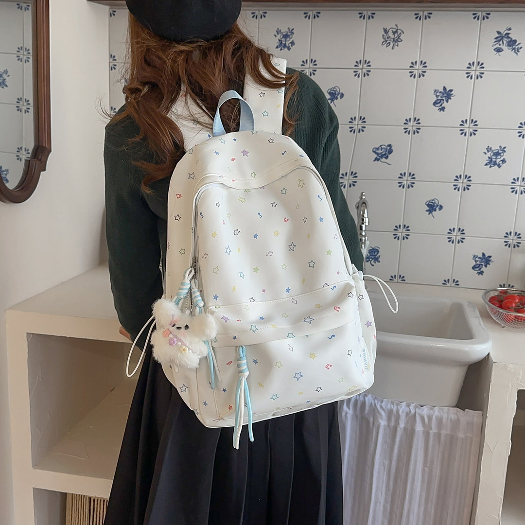 Star-Printed Stylish Daypack Bowlift