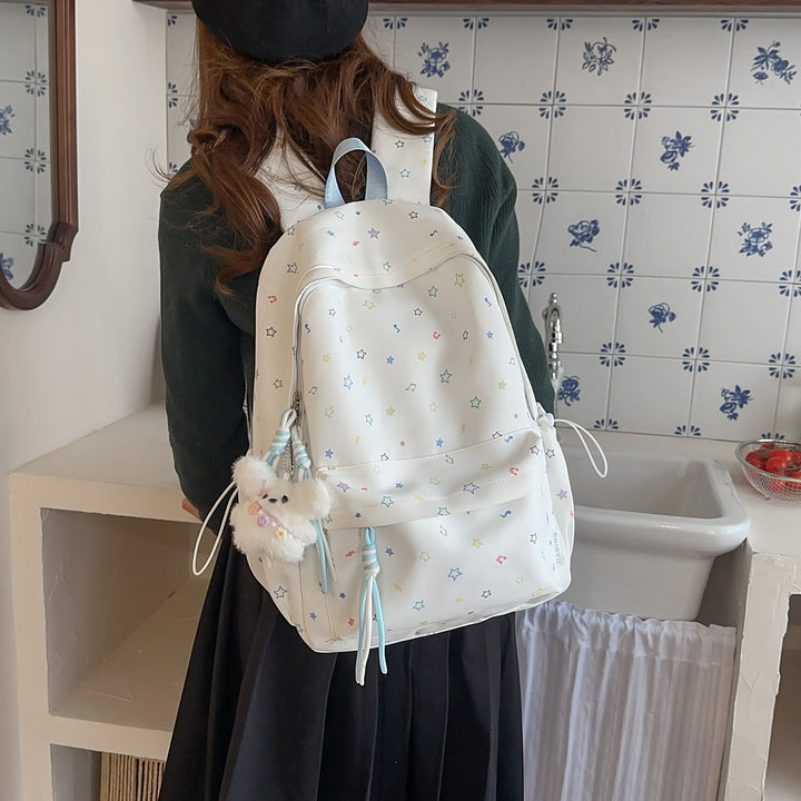 Star-Printed Stylish Daypack Bowlift