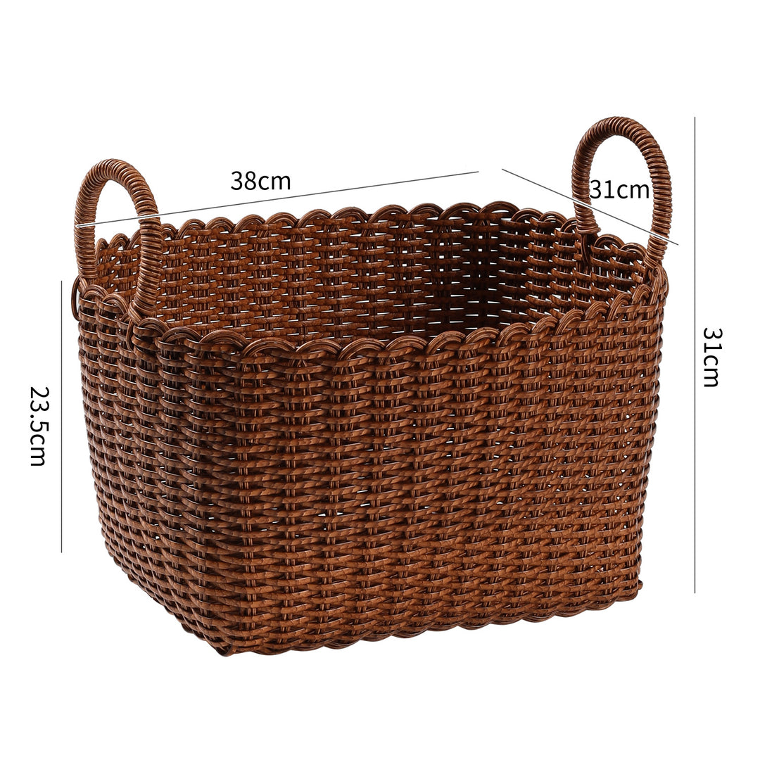 Handwoven Versatile Storage Basket with Ergonomic Handles Bowlift