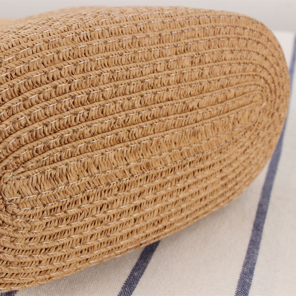 Shoulder bag made of handwoven natural material with elegant handle Bowlift