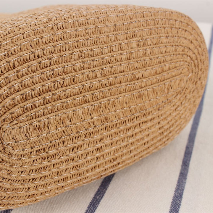 Shoulder bag made of hand-woven natural material with elegant ring closure Bowlift