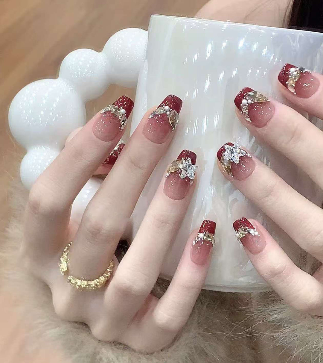 Elegant Glossy Square Press-On Nail Set