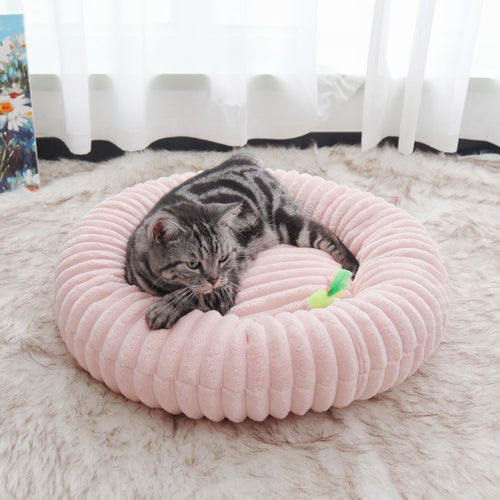 Plush Round Cat Bed