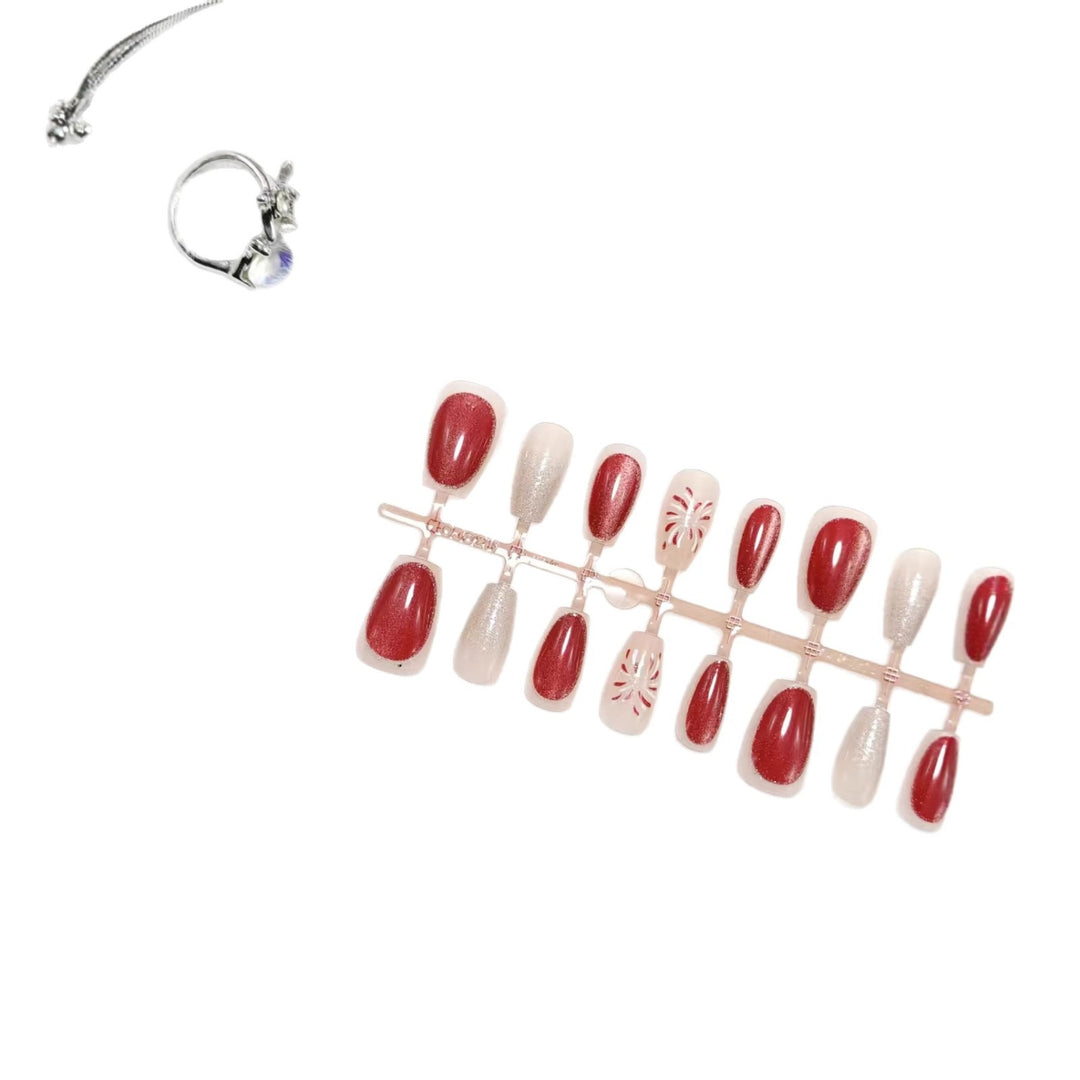 Luxury color shimmer faux nails Bowlift