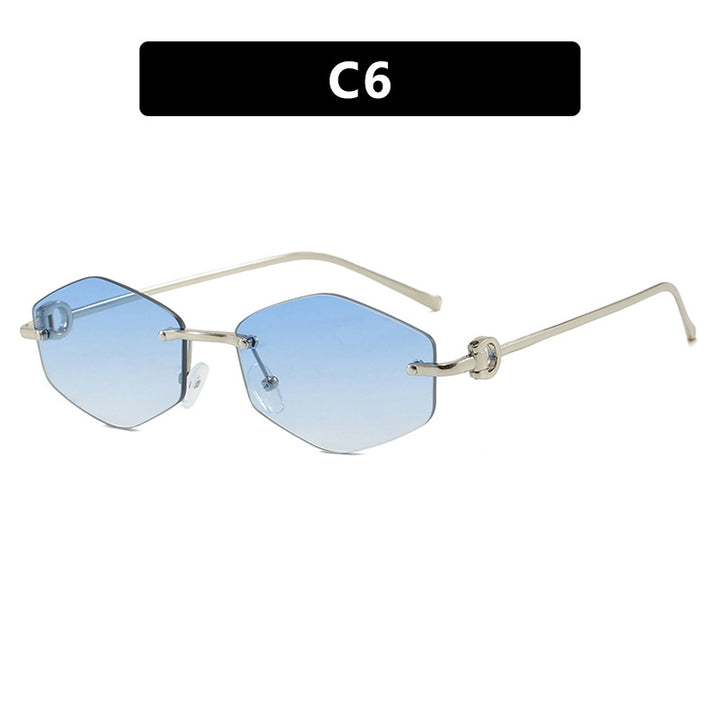 Women's fashionable sunglasses with hexagonal frame and luxurious accents Bowlift