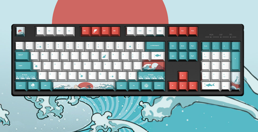 Ocean-Themed Mechanical Keyboard Bowlift