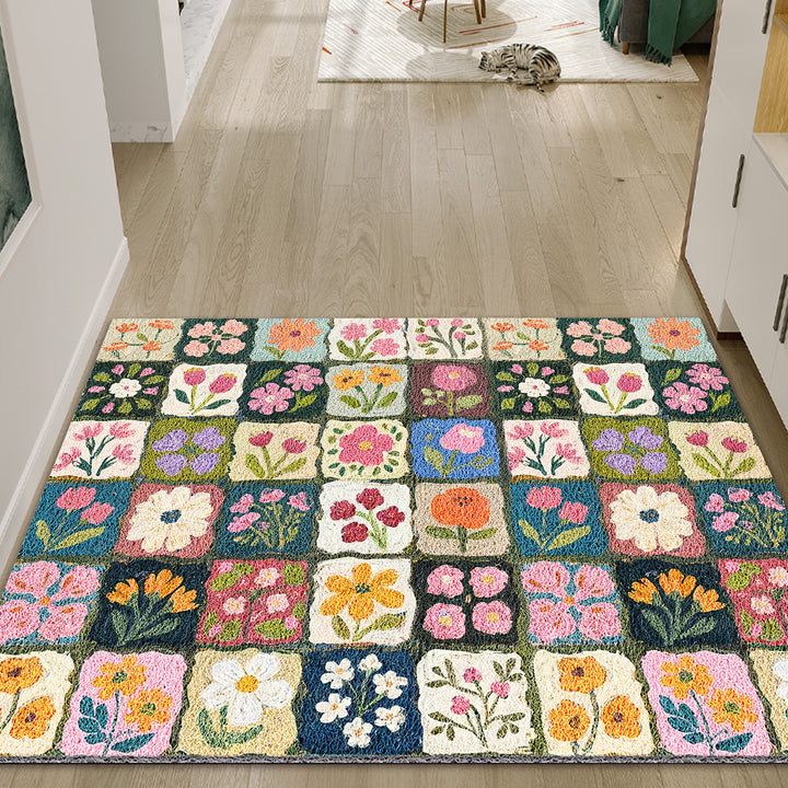 Colorful Floral Patchwork Area Rug Bowlift