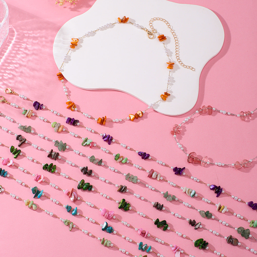 Elegant Floral Beaded Necklace Bowlift