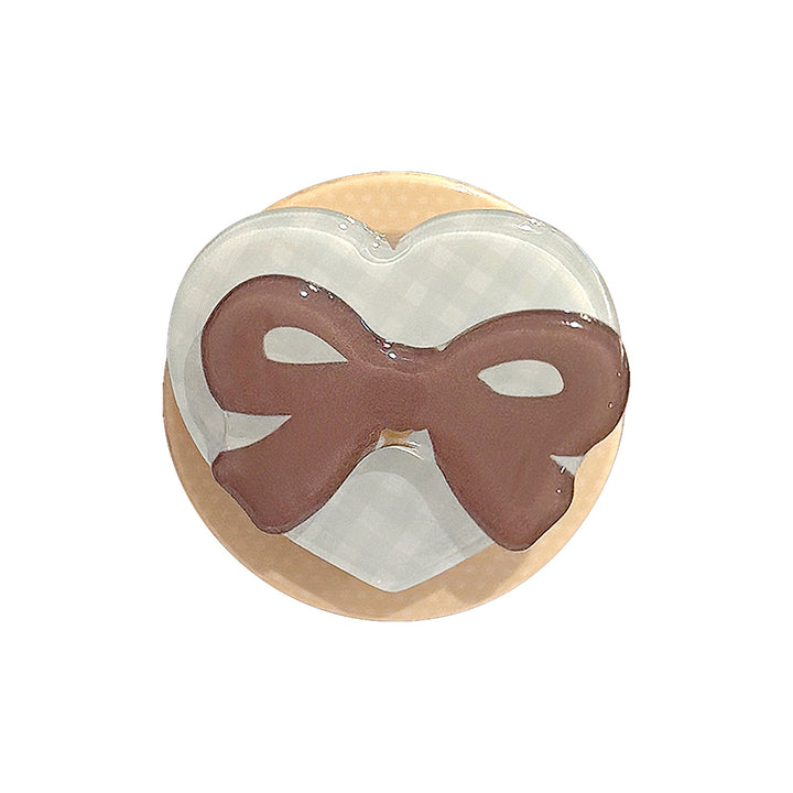 Decorative ceramic coaster with bow motif Bowlift