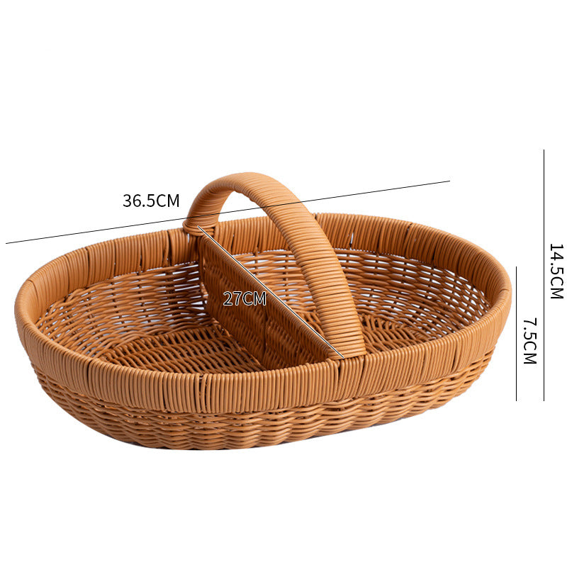 Woven Picnic Basket with Divider Bowlift