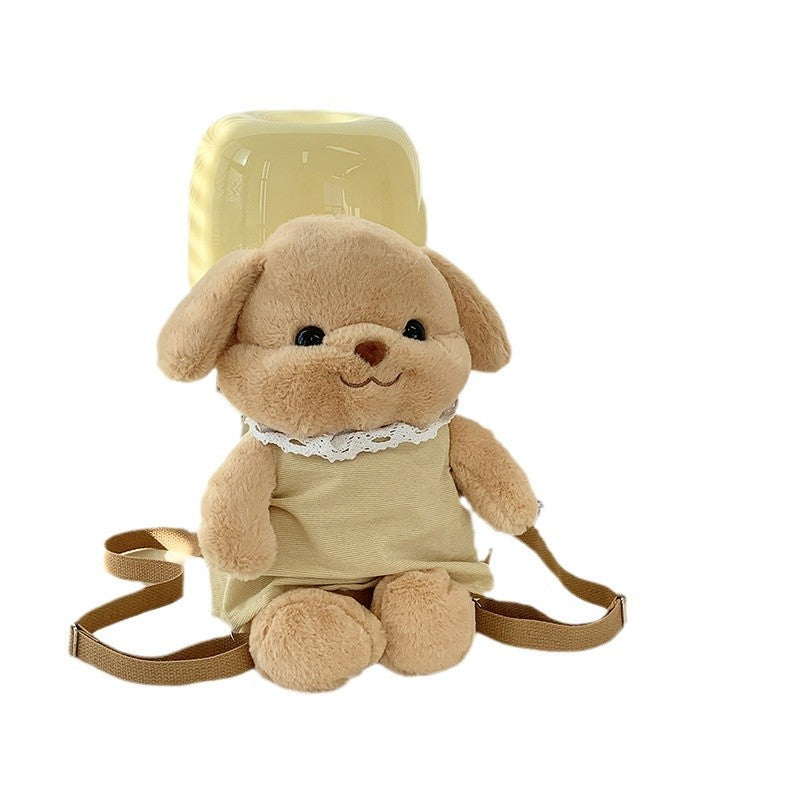 Plush Dog-Themed Mini Backpack