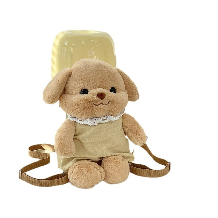 Plush Dog-Themed Mini Backpack