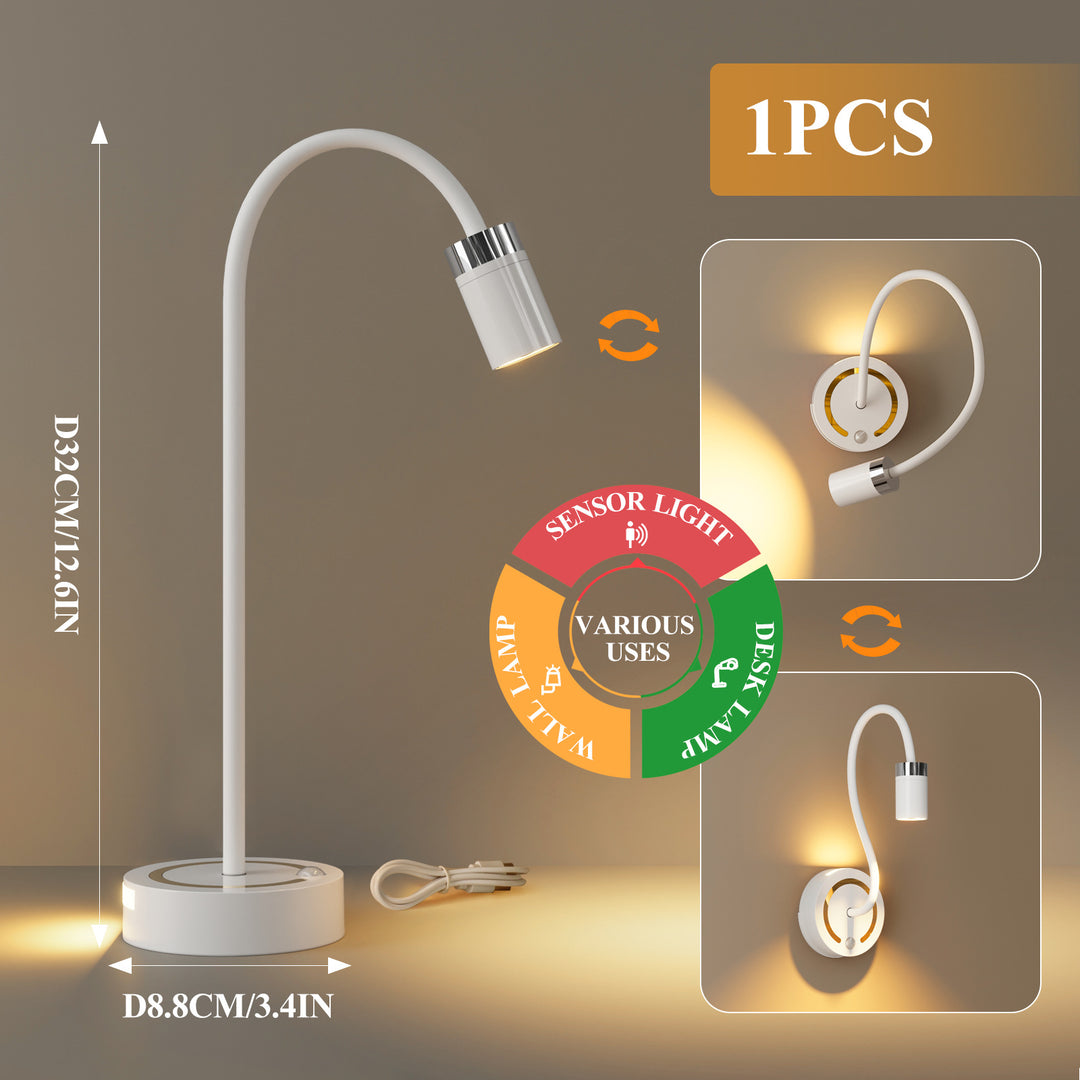 Versatile Sensor Desk and Wall Lamp