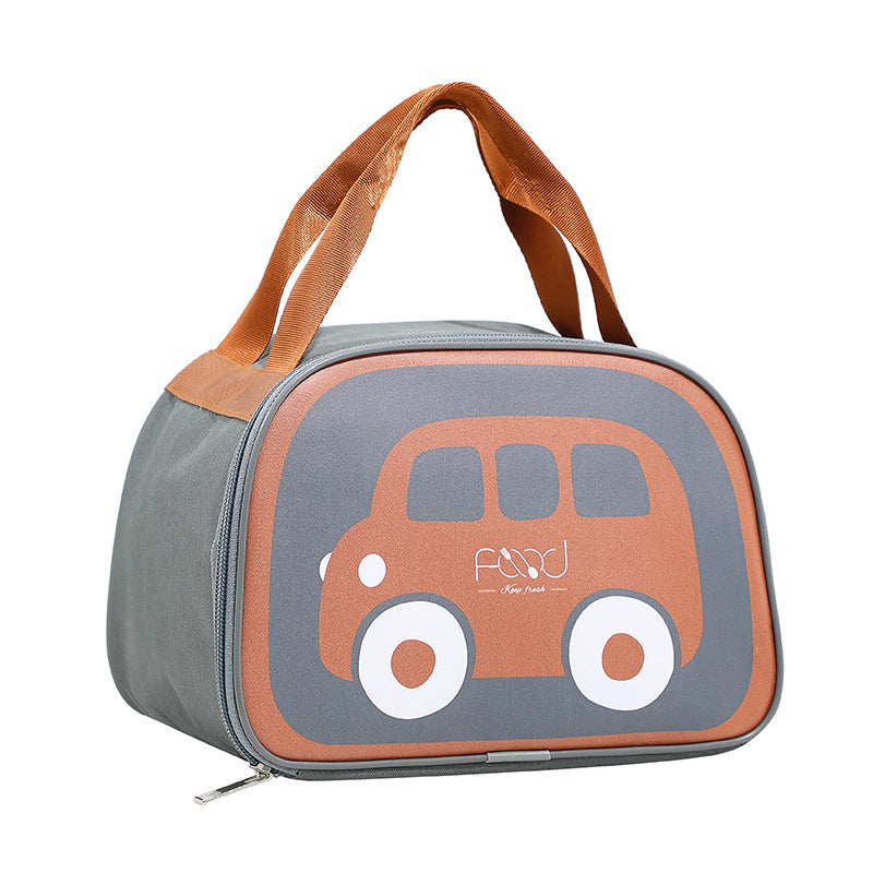 Insulated lunch bag with cheerful vehicle design Bowlift