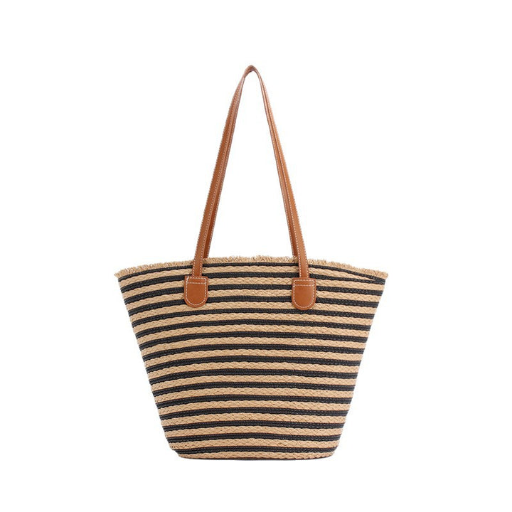 Elegant Bast shoulder bag with leather handles Bowlift