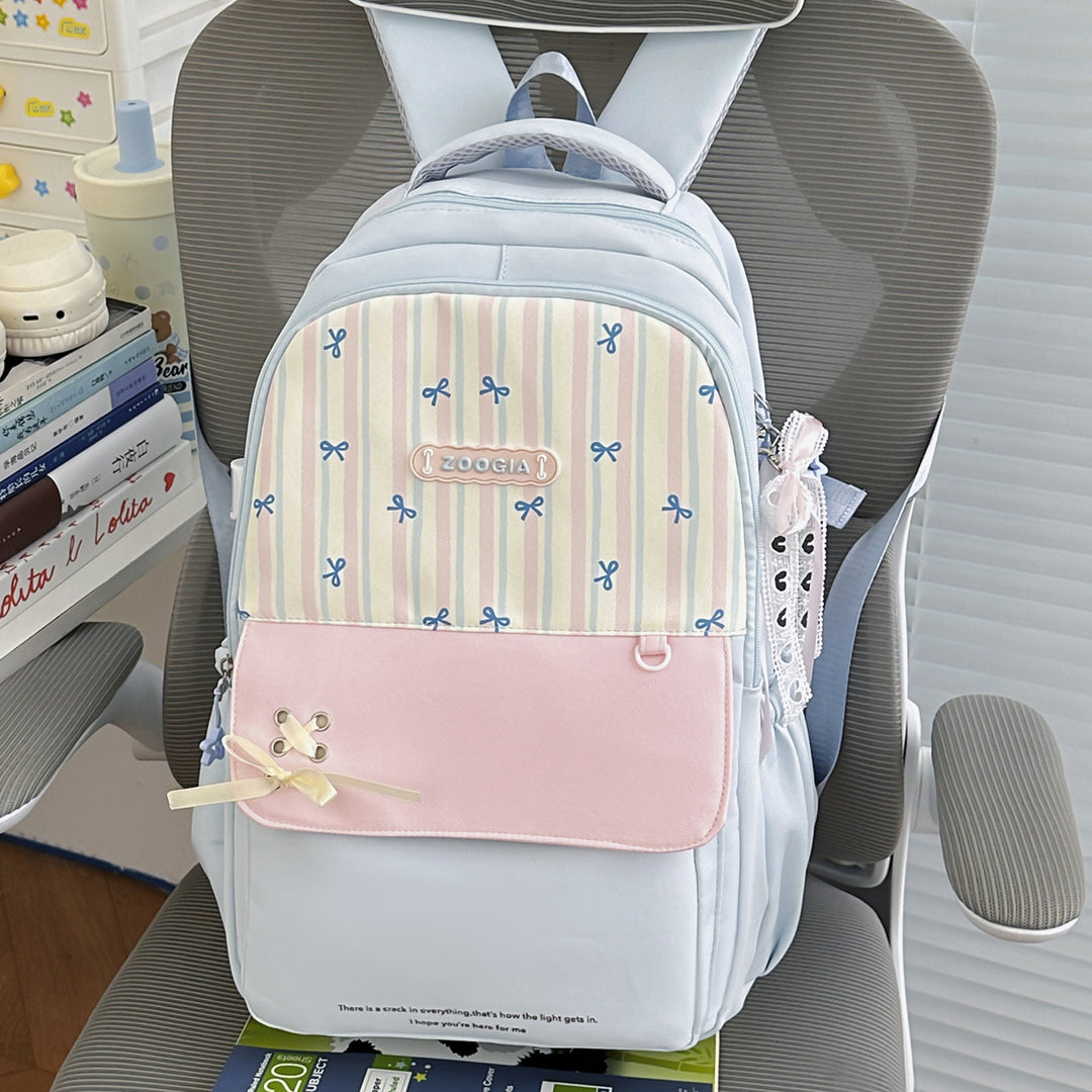 Playful Printed Backpack Bowlift
