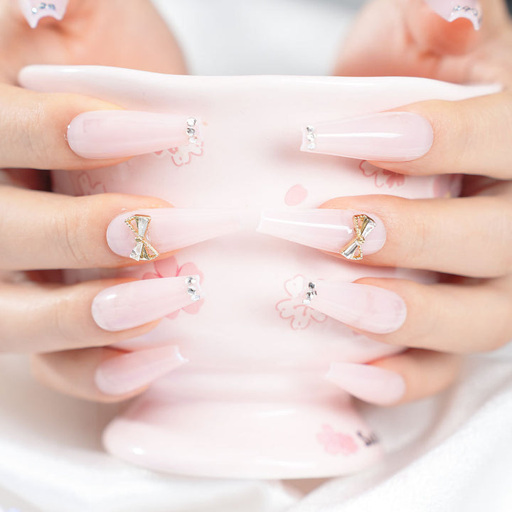 Premium Glamorous Press-On Nail Extension Set Bowlift