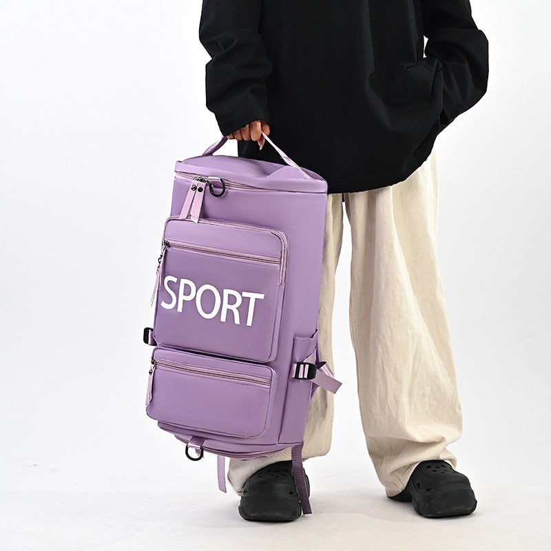 Sporty backpack with multiple compartments and reflective elements Bowlift