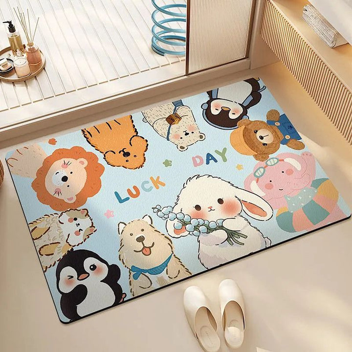 Welcome Home Cartoon Area Rug Bowlift